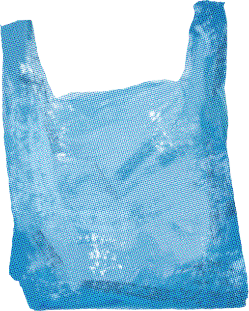Textured Cutout Plastic Bag